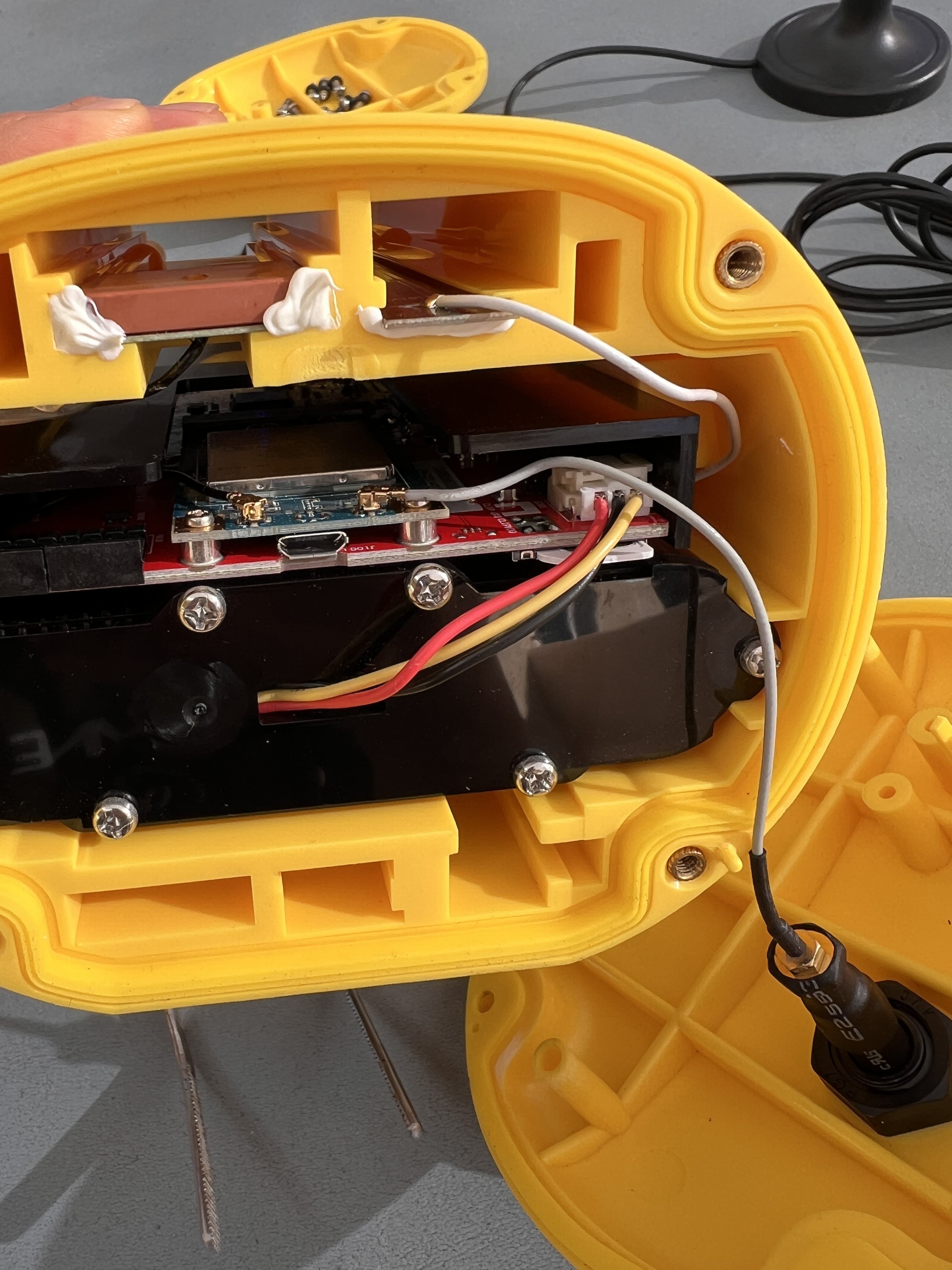 Battery plugged in and SIM card seated